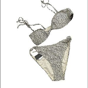 Kendall and Kylie Animal Dot Two piece bikini with knotted bottoms and top New!!